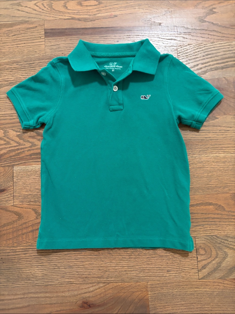 Vineyard Vines Boys 3T Green Polo Shirt EUC